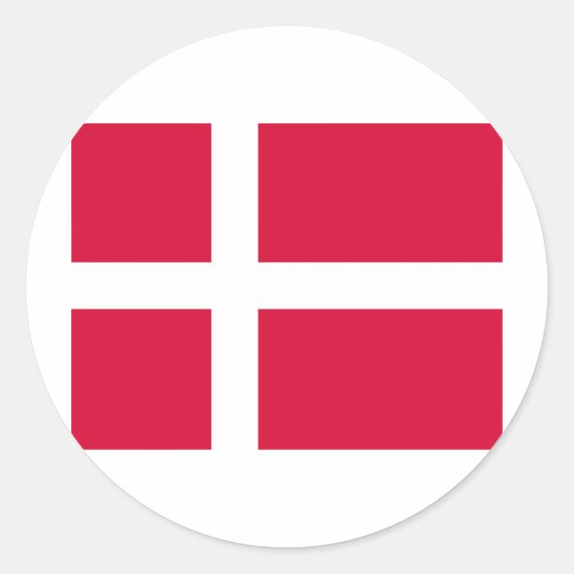 Dänemark Runder Aufkleber (Vorderseite)
