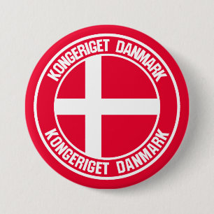 Dänemark-Rundes Emblem Button