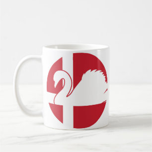 Dänemark Schwänze dänische Flagge Kaffeetasse