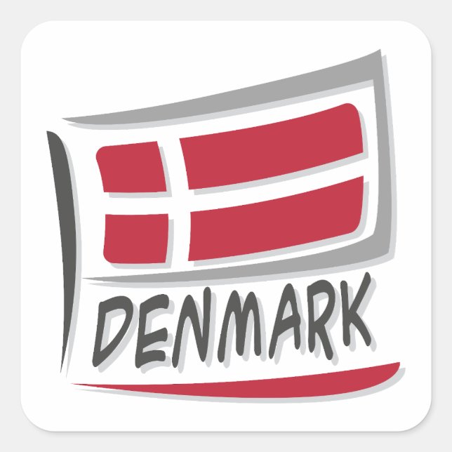Dänemark - Stolz X Quadratischer Aufkleber (Vorderseite)