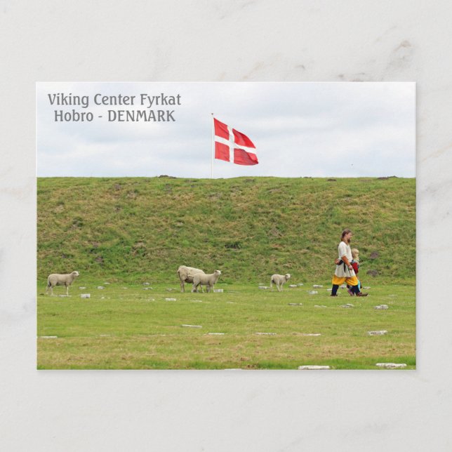 Danemark, terre Viking Fyrkat Carte postale ! (Devant)