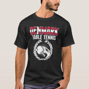 Dänemark Tischtennis Danish Ping Pong Team Suppo T-Shirt