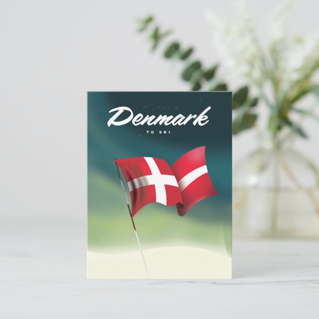Dänemark "To ski" Reiseplakat (Stehend Vorderseite)