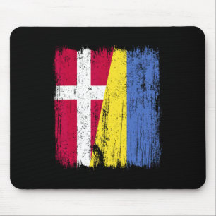 Dänemark Ukraine Halbe Flagge Dänisches Ukrainisch Mousepad