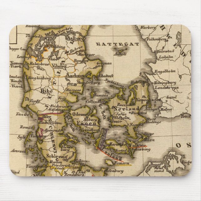 Dänemark und Island 2 Mousepad (Vorne)