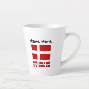 Dänemark und personalisierte dänische Flagge  Milchtasse