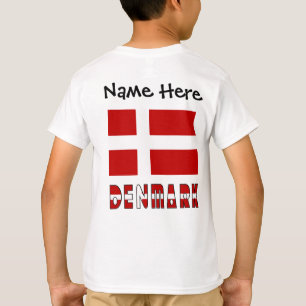 Dänemark und personalisierte dänische Flagge T-Shirt