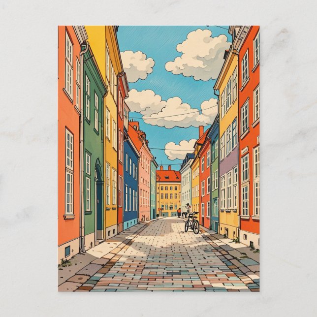 Dänemark Vintag Postkarte (Vorderseite)