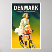 Dänemark Vintage Reise Poster