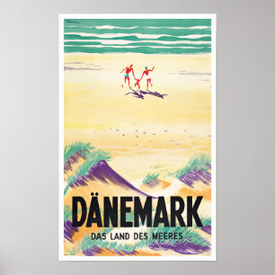 Dänemark Vintage Reise Poster