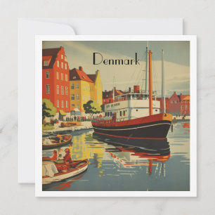 Dänemark Vintage-Reiseposter individuell anpassbar