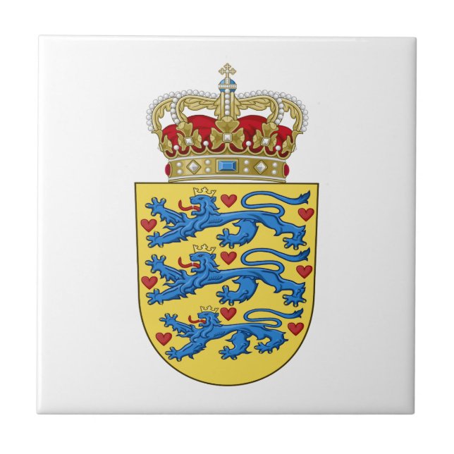 Dänemark-Wappen Fliese (Vorderseite)