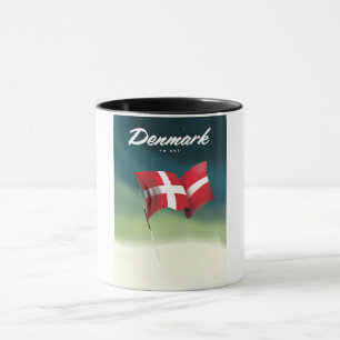 Dänemark "Zum Skifahren" Reiseposter Tasse