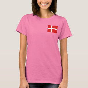Dänemarkflaggen- und -karten-DK-T - Shirt
