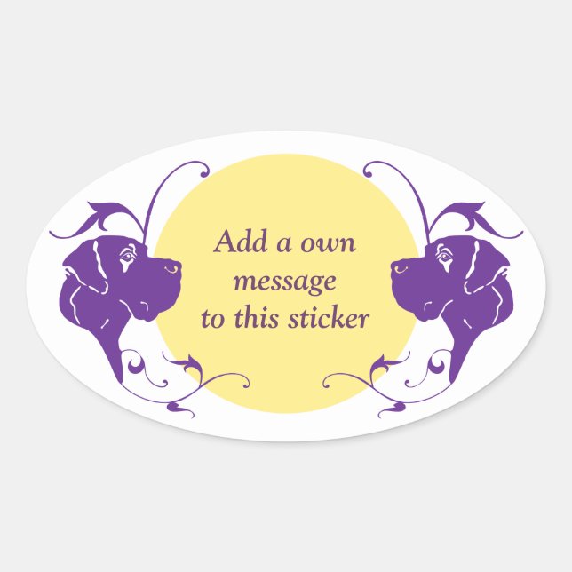 Danesticker Ovaler Aufkleber (Vorderseite)