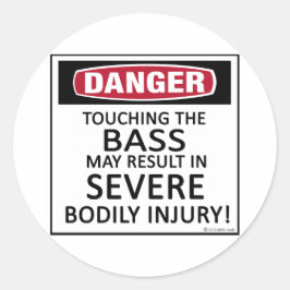 Danger Bass Runder Aufkleber