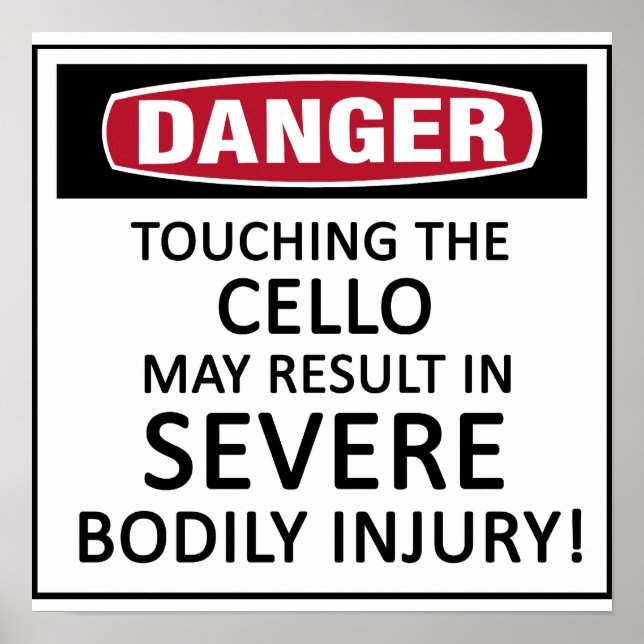 Danger Cello Poster (Vorne)