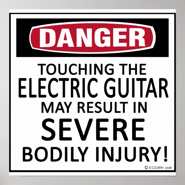 Danger Electric Guitar Poster (Vorne)