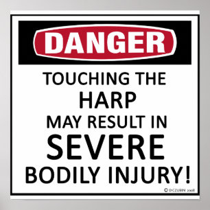 Danger Harp Poster