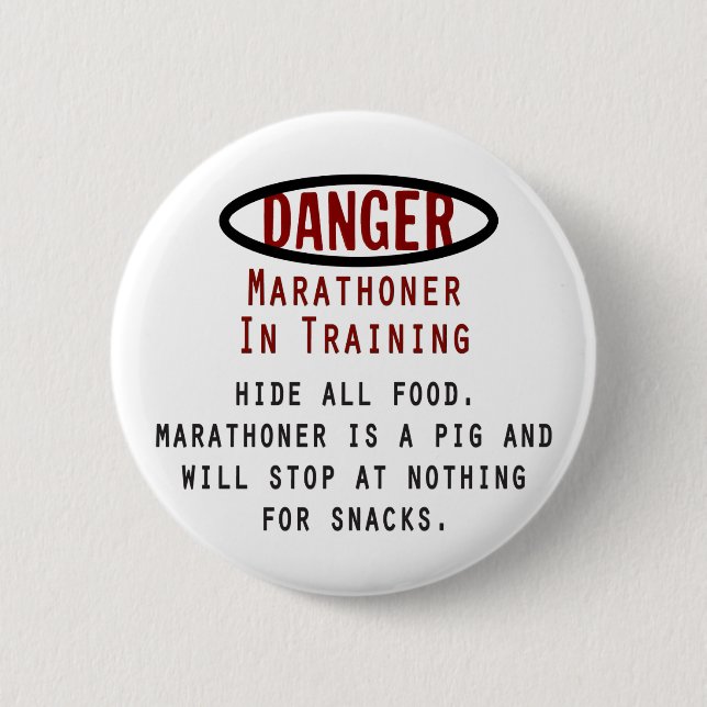 Danger Marathoner Button (Vorderseite)