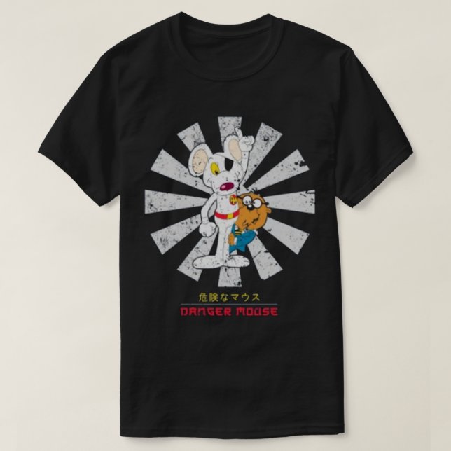 Danger Mouse Retro Japanisch T-Shirt (Design vorne)