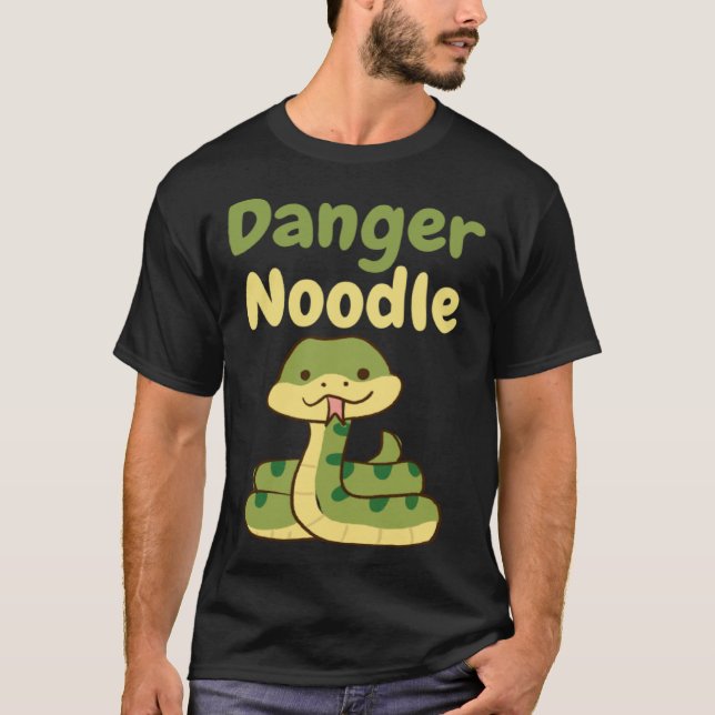 Danger Noodle  Cute Snake Reptile T-Shirt (Vorderseite)