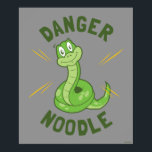 Danger Noodle Poster<br><div class="desc">Die von bCreative entworfene Schlangengrafik "Danger Noodle" zeigt eine lächelnde grüne Schlange! Das ist ein tolles Geschenk für Familie, Freunde oder eine Leckerei für sich! Diese lustige Grafik ist eine großartige Ergänzung zu jedem Stil: bCreative ist ein führender Schöpfer und Lizenzgeber von originellen, trendigen Designs und Immobilien. ©LCT Creative. Lizenz...</div>
