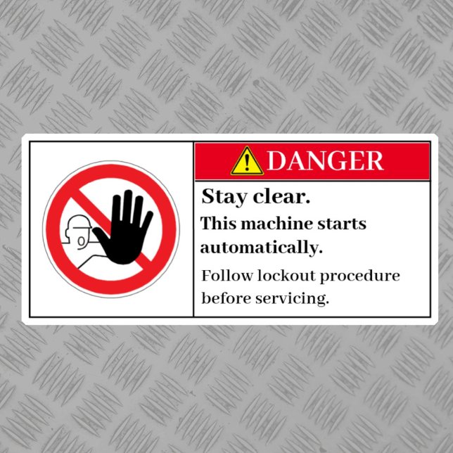 Danger Rester Clair Étiquette (Créateur téléchargé)