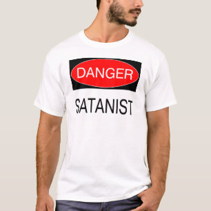 Danger - Satanist Funny T-Shirt Satan Mug Casquett