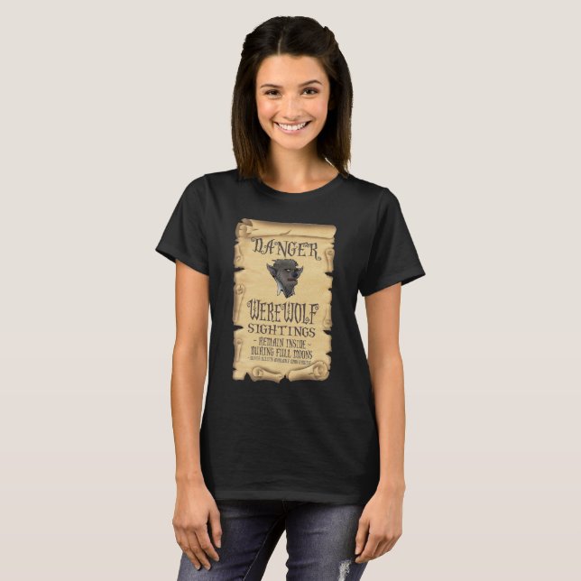 Danger Werewolf Sightings T-Shirt (Vorne ganz)