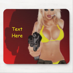 Dangerous Blonde - Femme Fatale Maousepad Mousepad