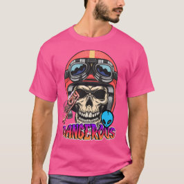 Dangerous Skull Rider Graphic T - Shirt