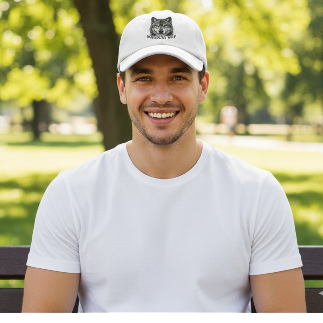 Dangerous Wolf Hat – Bold Wild Wolf Design Cap Truckerkappe (Von Creator hochgeladen)