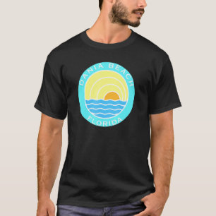 Dania Beach Florida Retro Sunset T-Shirt