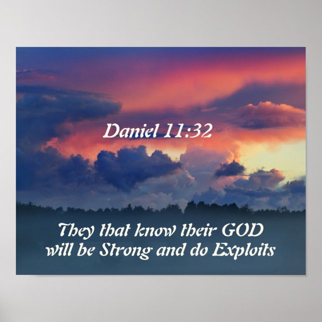 Daniel 11:32 Bibelverse Poster (Vorne)