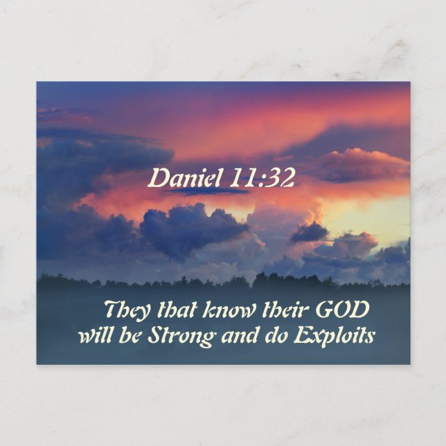 Daniel 11:32 Bibelverse Postkarte (Vorderseite)