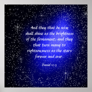 Daniel 12:3 Canvas Print Poster