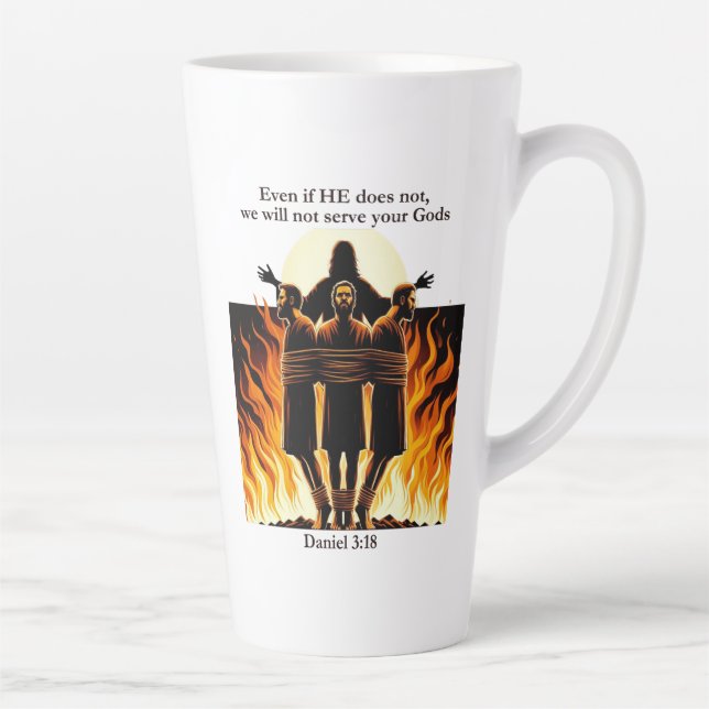 Daniel 3:18 Latte Mug - Uplifting Faith Collection (Droite)