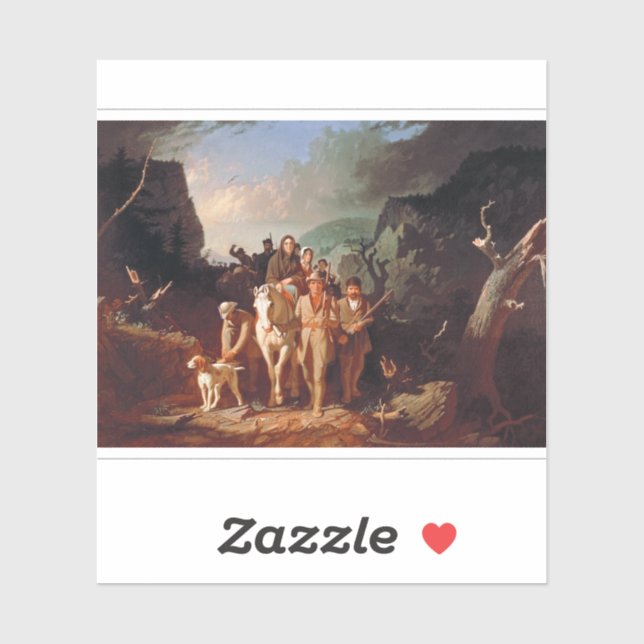 Daniel Boone begleitet Siedler Aufkleber (Blatt)
