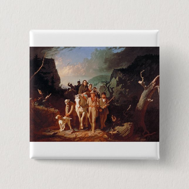 Daniel Boone begleitet Siedler Button (Vorderseite)