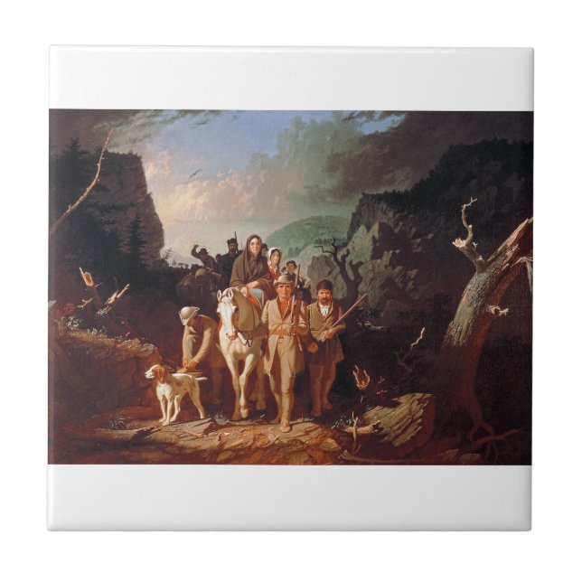 Daniel Boone begleitet Siedler Fliese (Vorderseite)