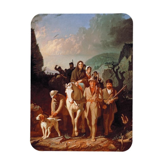 Daniel Boone begleitet Siedler Magnet (Vertikal)