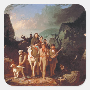Daniel Boone begleitet Siedler Quadratischer Aufkleber