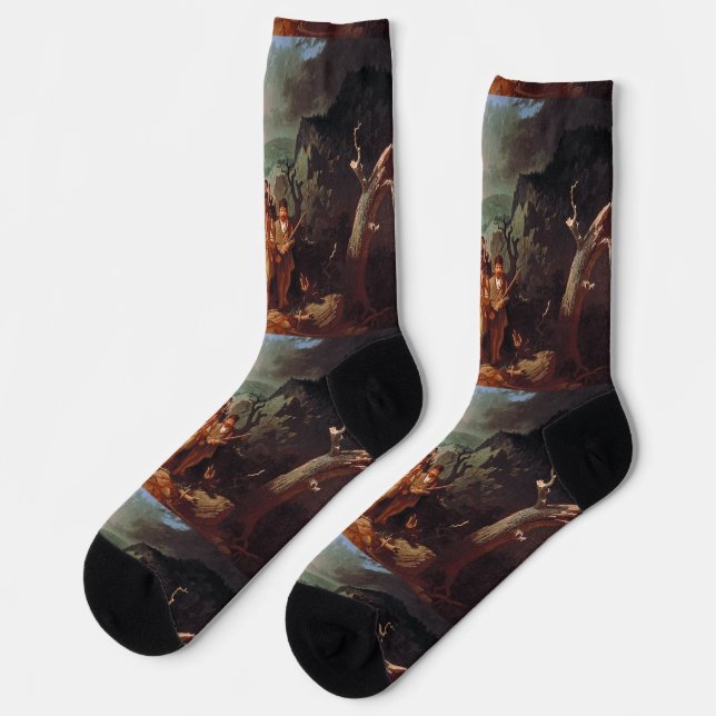 Daniel Boone begleitet Siedler Socken (Linkes Detail)