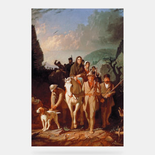 Daniel Boone geleitet Siedler  Acrylschild