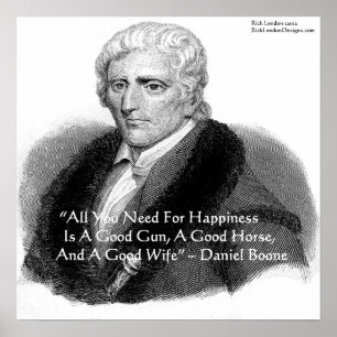Daniel Boone & Spaß Quote Poster