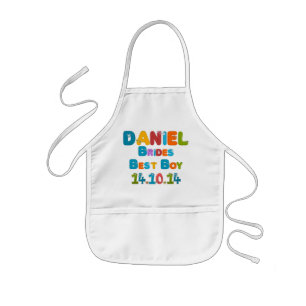 Daniel Bräutigam bester Junge - blau Kinderschürze