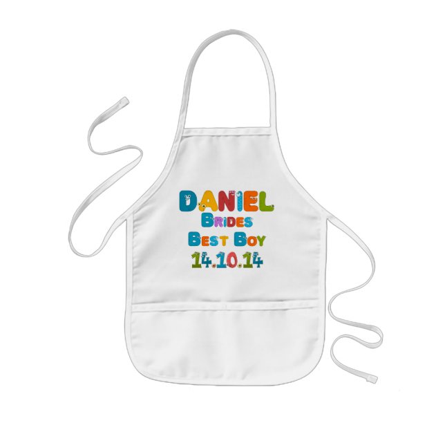 Daniel Bräutigam bester Junge - blau Kinderschürze (Vorne)