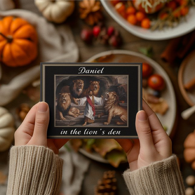 Daniel debout dans la fosse aux lions carte postal (Créateur téléchargé)