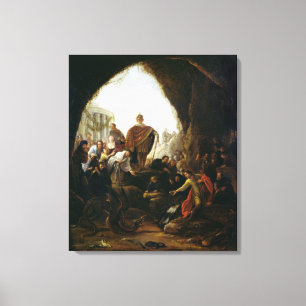 Daniel, der den Drachen von Baal tötet Leinwanddruck